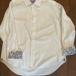 Robert Graham white button-down shirt, size 2XL